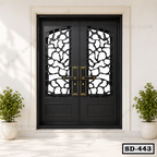 CNC Cut Double Entrance Steel Door SD-443