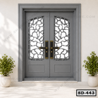 CNC Cut Double Entrance Steel Door SD-443