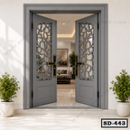 CNC Cut Double Entrance Steel Door SD-443