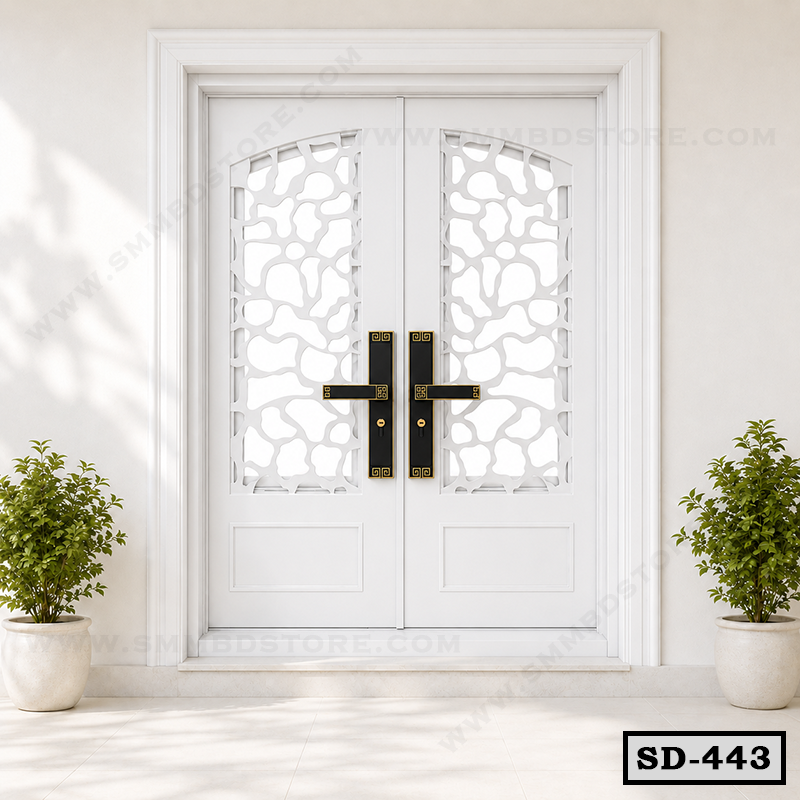 CNC Cut Double Entrance Steel Door SD-443