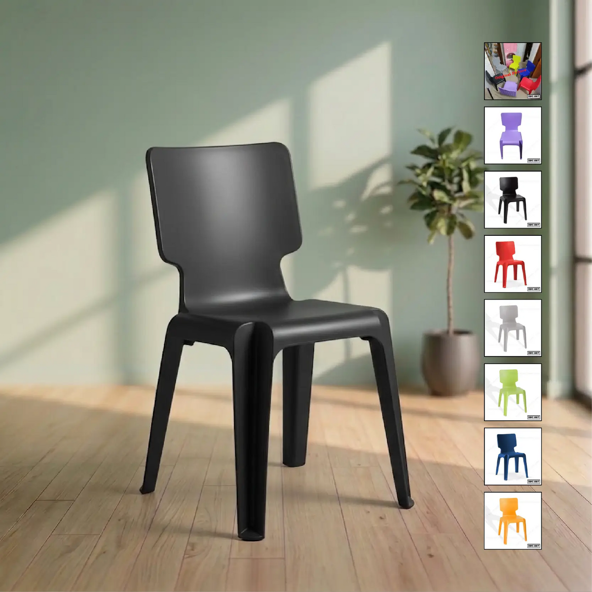 Modern Edge Back Plastic Chair DPC-887