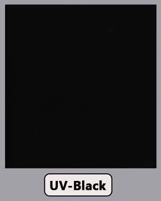 UV-Black color furniture laminate sample on grey background