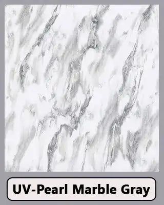 UV-Pearl marble gray decorative panel with white and gray marble-like texture