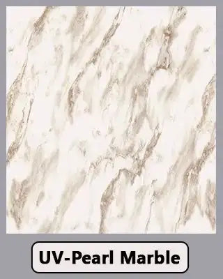 White UV-Pearl marble texture with subtle beige and grey natural stone veining