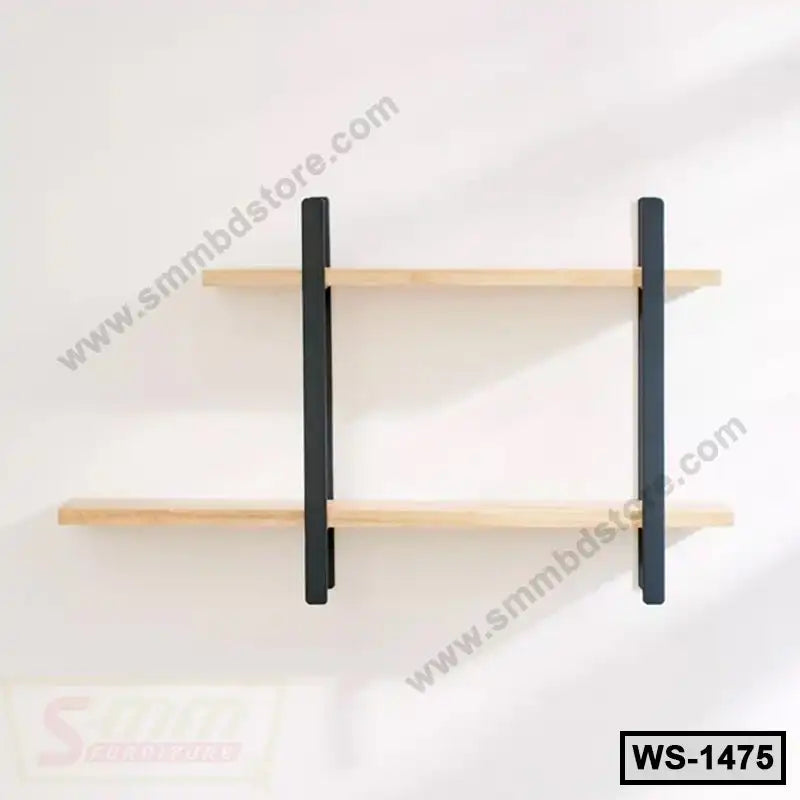 Metal Framed Double Floating Shelves WS-1475 Secondary image
