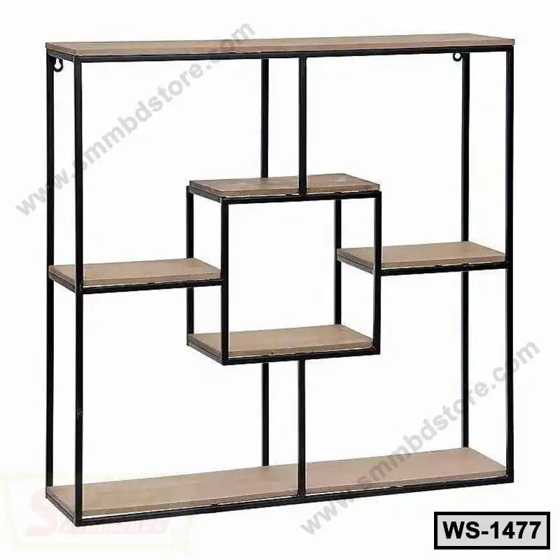 Multilayer Metal and Board Shelf for Wall Decoration WS-1477 Secondary image
