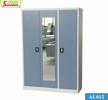 Three Door Steel Almira with Locker