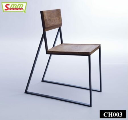 Simple Metal Chair with Board