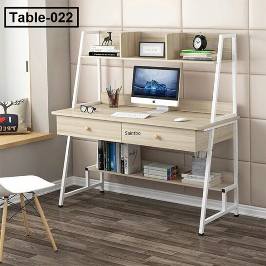 Desk-table-simple-and-modern-bedroom-household-simple-bookshelf-desk-combined-writing-desk-office-computer-table 3