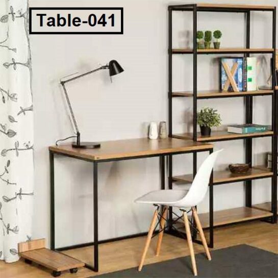 Reading table with bookshelf