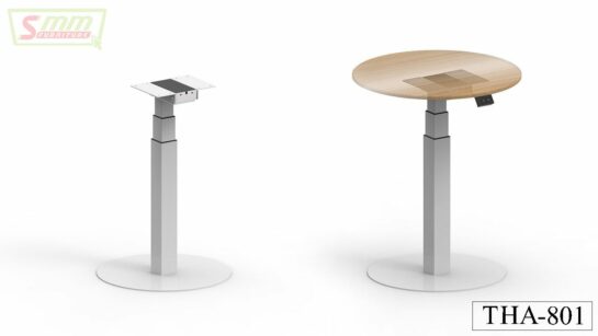 Round shape Height Adjustable laptop Table