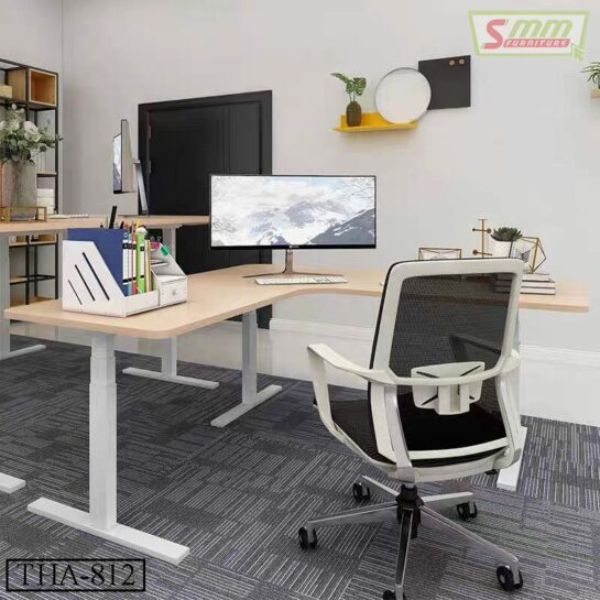 L Shaped Electric Height Adjustable Desk