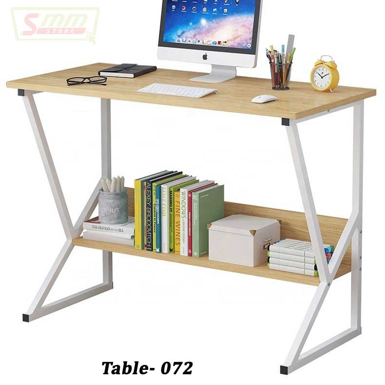 Simple Computer Desk with Shelves
