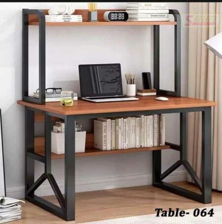 Modern Home Office Computer Desk with Bookshelf