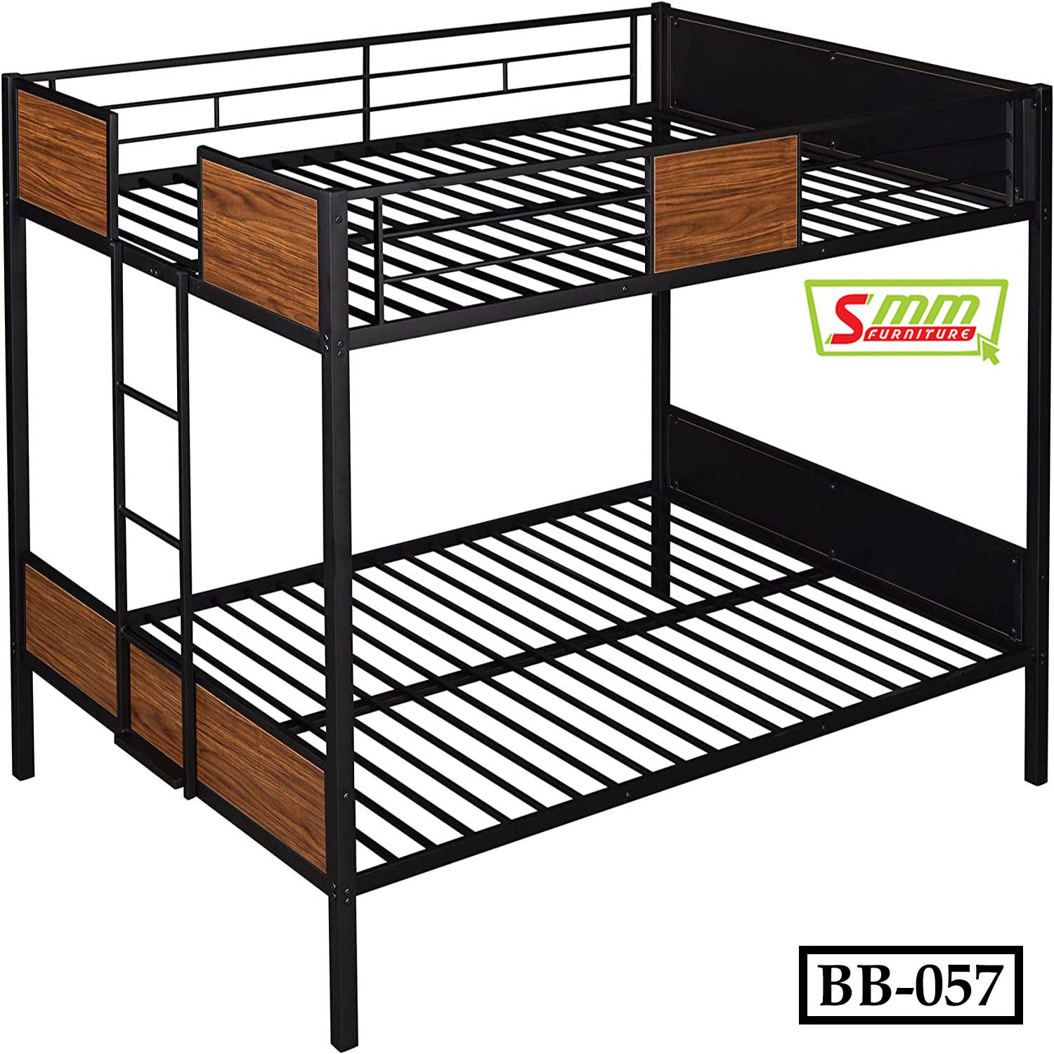 Single Industrial Steel Bunk Bed With Safety Railing