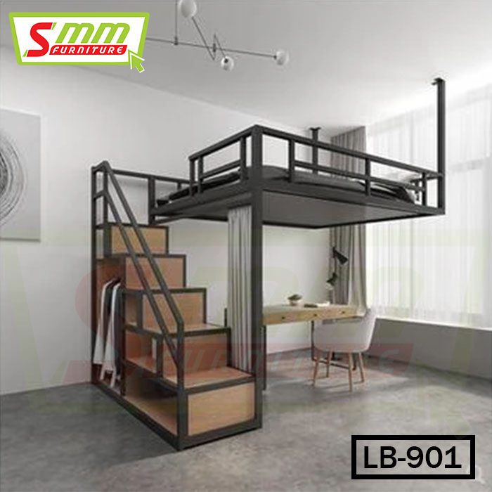 Modern Industrial Loft Bed (LB-901)