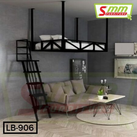 Modern Small Apartment Saving Space Hanging Iron Overhead Bed (LB-906)
