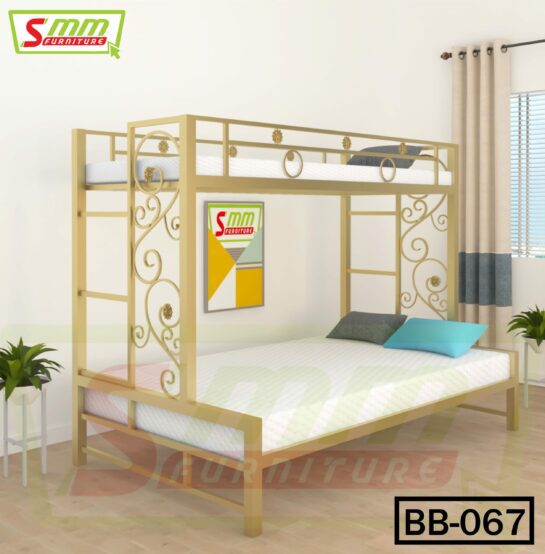 Modern New Twin over Bunk Bed in Metal Finish (BB067)