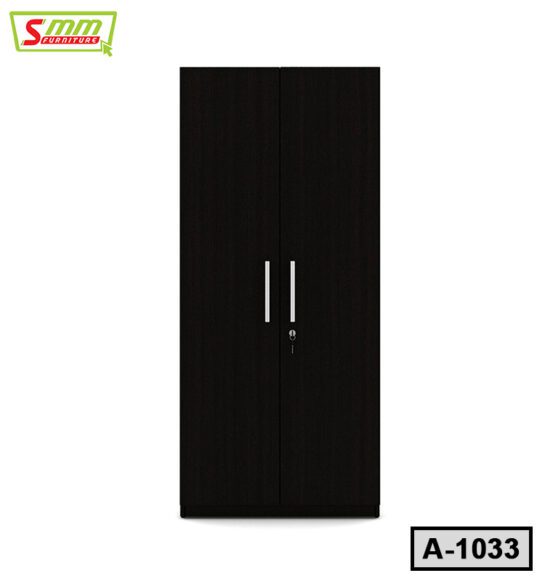 Two Door Laminated Board Almira With 1 Hanging Space & Shelves A1033
