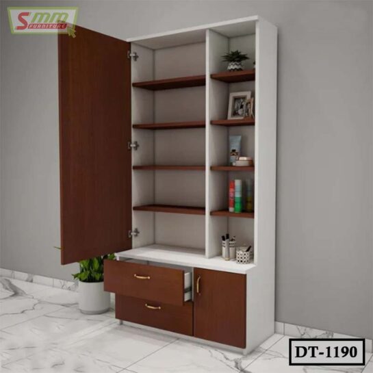 Modern Dressing Table Mirror Door with 2 Drawer and Storage Shelves DT1190