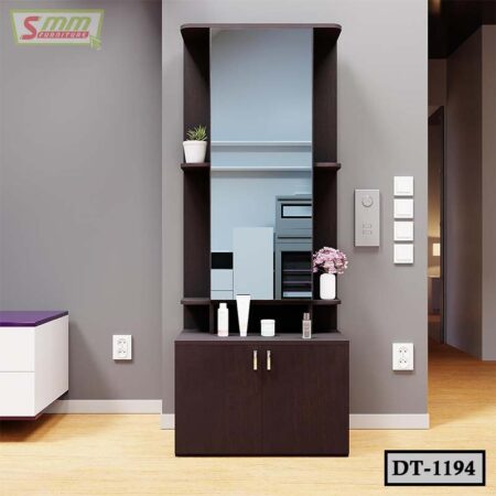 Modern Dressing Table with Mirror 4 Shelf Door and Storage Makeup for Bedroom Living Room DT1194