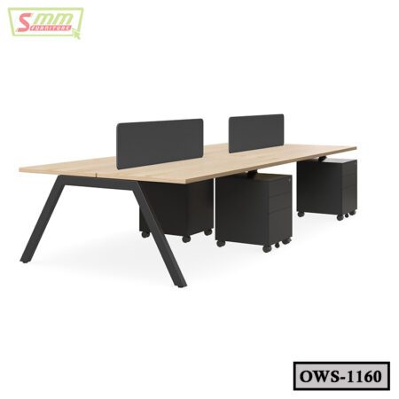 Simple Office Workstation Table With Partition OWS1160