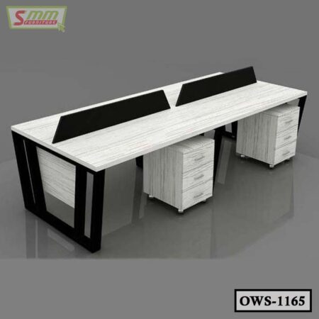 Office Workstation Desk With Partition OWS1165