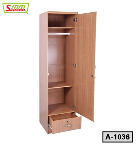 Modern & Contemporary Style 1 Door with 1 Drawer Almirah / Wardrobe A1036