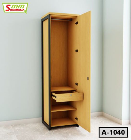 Modern & Contemporary Style 1 Door with 1 Drawer Almirah / Wardrobe A1040