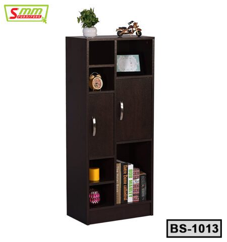 Melamine Laminated Board Book Shelf | Multipurpose Rack Storage | Living Room Bedroom Corner Storage Rack BS1013