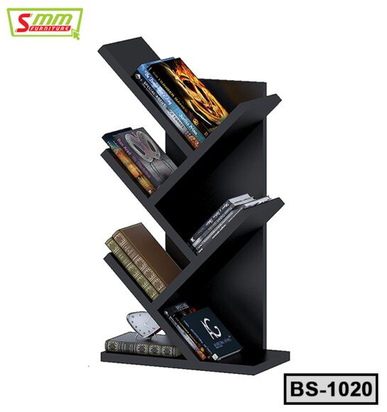 Multipurpose Floor Standing Bookshelf Space Saving Display Storage Rack Books Holder in Living Room & Office BS1020
