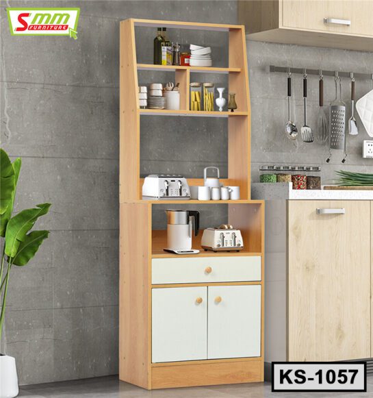 Modern Style High Kitchen Storage Cabinet with Drawer KS1057