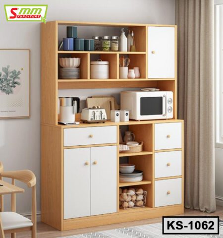 Modern Design Kitchen Storage Cabinet with 4 Drawer and 3 Door KS1062