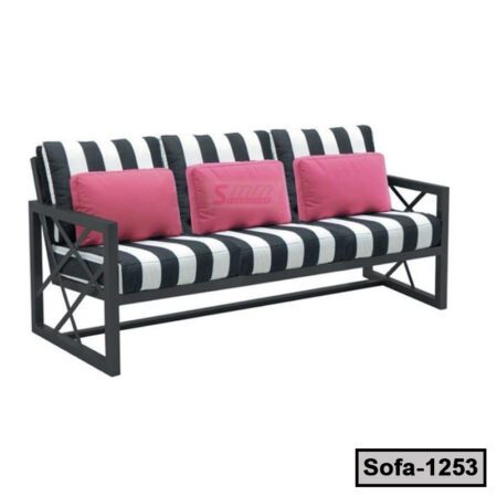 Four Seater Steel Sofa Set for Living Room (1253)
