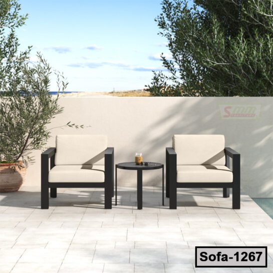 2 Seater Outdoor Steel Sofa (1267)