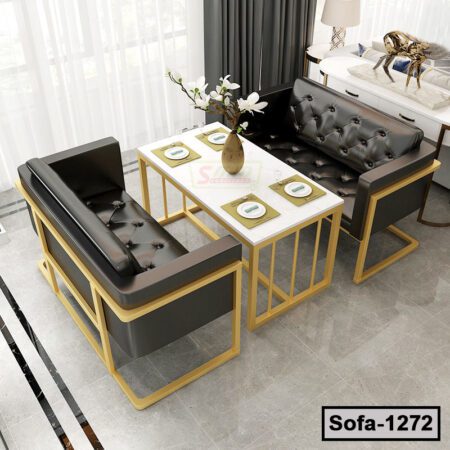 Modern Metal Cafe Bar Sofa Sets, Milk Tea Shop Sofa Sets (1272)