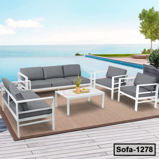 7 Person Outdoor Seating Group with Tea Table (1278)