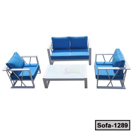 Outdoor Conversation 4 Pcs Modern Steel Sofa Sets (1289)