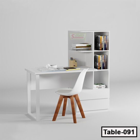 Board and Steel Modern Study Table (T-091)