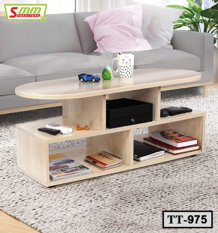 Rectangular Shape Tea Table with Storage Shelf TT975