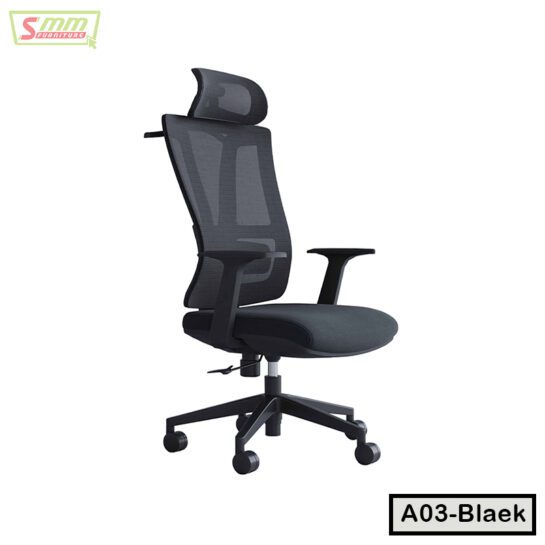 Executive Office Chair with Headrest | A03Black