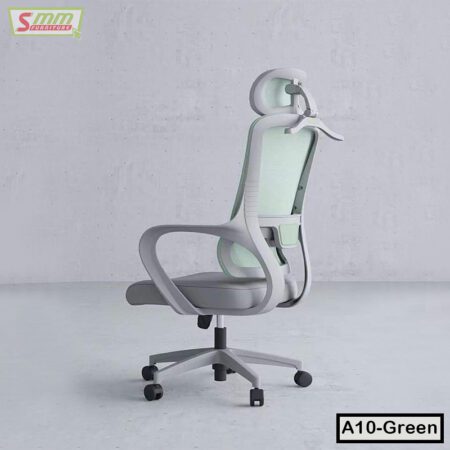Ergonomic Office Chair With Headrest | A10-Green