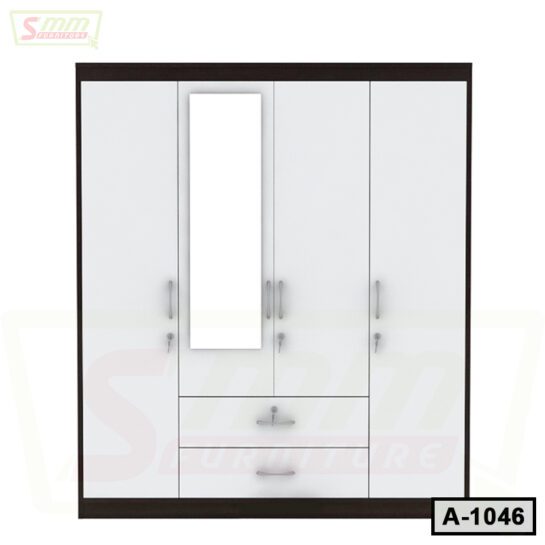 4 Door Almirah Design with Mirror for Bedroom A1046