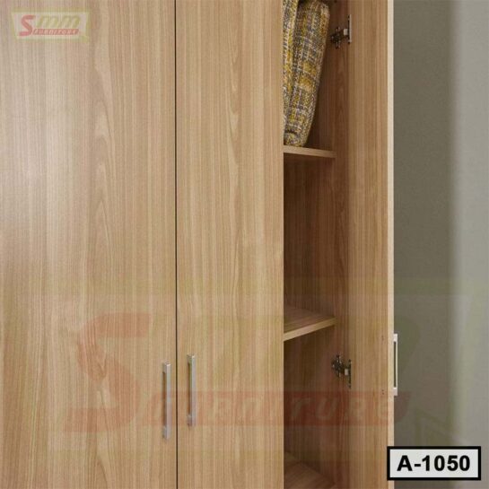 Modern 4 Piece Bedroom Furniture Storage Set | 2 Door Almirah | 5 Drawer Wardrobe | 1 Drawer Bedside Table A1050