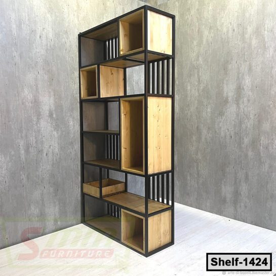 Industrial Metal Bookshelf Unit Display Rack Price in Bangladesh (Shelf-1424)