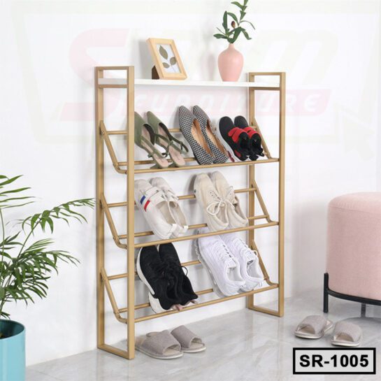 Professional Fashion Display Space Save Shoes Rack, Metal Shoes Shelf SR1005