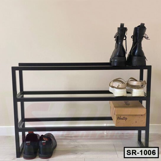 Shoe Storage, Entryway Organization for Shoes, Metal Shoe Rack, 3 Tier Shoe Rack, Hallway Furniture SR1006