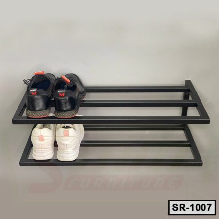 2 Tier Shoe Rack, Industrial Metal Shoe Shelf, Wall Mount Shoe Rack SR1007