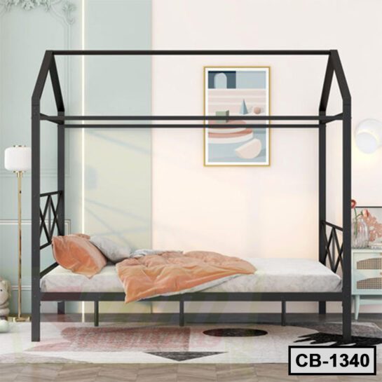 Metal House Shape Platform Bed Frame For Kids (CB-1340)