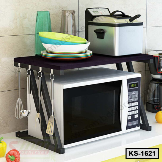 Iron Microwave Oven Rack | Kitchen Shelf For Home & Office (KS-1621)